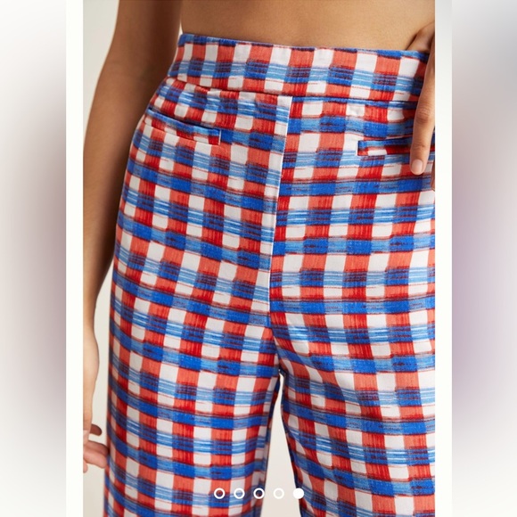 NWT Anthropologie Maeve Escape Printed High Rise Wide Leg Pants Size 14 - Picture 6 of 16